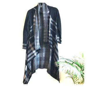 Venus large black plaid sweater